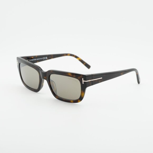 Tom Ford Ezra FT1075 52L Sunglasses Havana Rectangle Frame, Roviex Lenses main image 4
